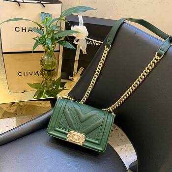 Chanel V Flap Bag 20cm Green