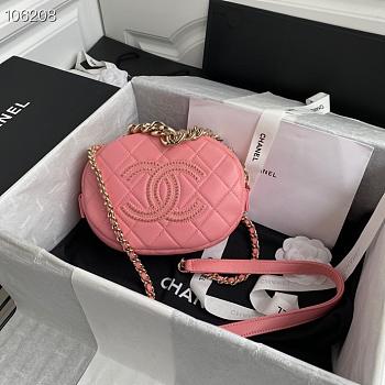 Chanel  Camera Case Lambskin Bag Pink