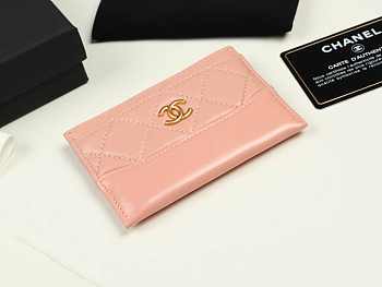 Chanel card holder pink