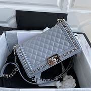 Chanel boy bag 25cm sliver - 4