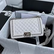 Chanel boy bag 25cm sliver 001 - 1