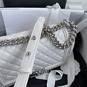 Chanel boy bag 25cm sliver 001 - 5