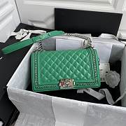 Chanel boy bag 25cm sliver 002 - 1