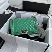 Chanel boy bag 25cm sliver 002 - 3