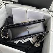 Chanel boy bag 25cm sliver 003 - 6