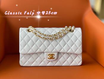 Chanel Flap bag 25cm lambskin White
