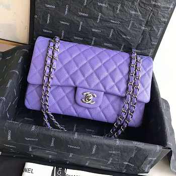 Chanel Flap bag 25cm caviar purple