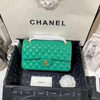 Chanel Flap bag 25cm lambskin green