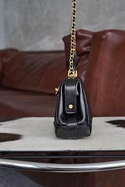 Chanel Mini Bag With Top Handle Shiny Lambskin Black 18cm - 4