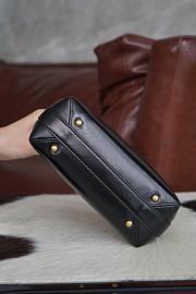 Chanel Mini Bag With Top Handle Shiny Lambskin Black 18cm - 3