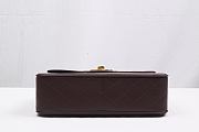 Chanel Vintage Wine Red Lambskin Flap Bag - 4