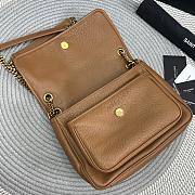 YSL NiKi Medium in Grained Lambskin Dark Cork Bag - 6