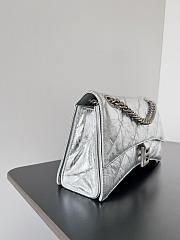 Balenciaga Crush Quilted Small Shoulder Bag in Silver - 2