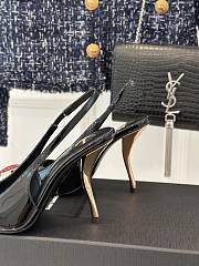 YSL loulou slingback pumps in patent leather NOIR & ROUGE 11cm - 3