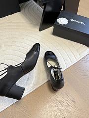 Chanel Mary Janes Lambskin & Patent Calfskin Black 50mm - 6