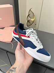 Miu Miu Gymnasium technical fabric and suede sneakers Baltic Blue/Amaranth - 3