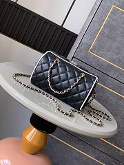 Chanel Clutch With Chain Black & White 18.5cm - 3