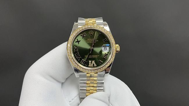 Rolex Day Date Olive Green Watch 31mm - 1