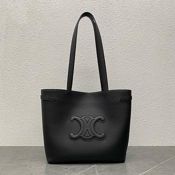 Celine Medium Cabas Anais Cuir Triomphe In Grained Calfskin Black - 54 x 29.5 x 15 CM