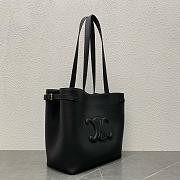 Celine Medium Cabas Anais Cuir Triomphe In Grained Calfskin Black - 54 x 29.5 x 15 CM - 3