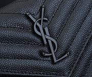 YSL Envelope Shoulder Bag in Black with Black Hardware 19cm - 6