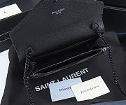 YSL Envelope Shoulder Bag in Black with Black Hardware 19cm - 2