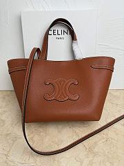Celine Mini Cabas Anais Cuir Triomphe In Grained Calfskin Brown - 21 x 20 x 10 CM - 2