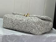 Chanel 19 Bag Tweed Quilted White 26cm - 5