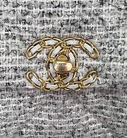 Chanel 19 Bag Tweed Quilted White 26cm - 2