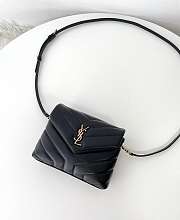 YSL Toy Loulou In Quilted Leather Black & Gold - 20 x 14 x 7.5 cm - 6