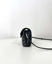 YSL Toy Loulou In Quilted Leather Black & Silver - 20 x 14 x 7.5 cm - 5