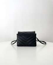 YSL Toy Loulou In Quilted Leather Black & Silver - 20 x 14 x 7.5 cm - 3