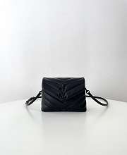 YSL Toy Loulou In Quilted Leather Black - 20 x 14 x 7.5 cm - 1