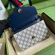Gucci Horsebit 1955 Shoulder Bag In Blue 20x12x5.5cm - 5
