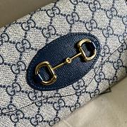 Gucci Horsebit 1955 Shoulder Bag In Blue 20x12x5.5cm - 2