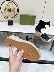 Gucci GG denim Espadrille Wedge In Black - 3
