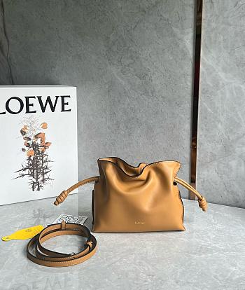 Loewe Mini Flamenco clutch in nappa calfskin Warm Desert - 23.9x18x9cm