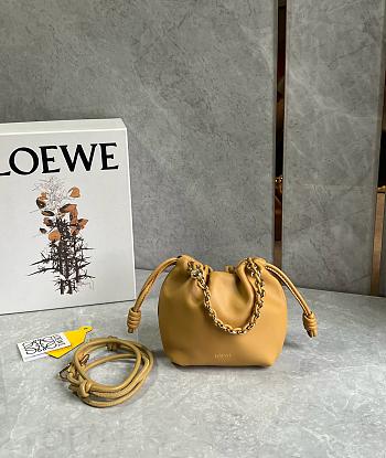 Loewe Mini Flamenco purse in mellow nappa lambskin Sahara - 23x17x5.5cm
