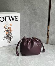Loewe Mini Flamenco purse in mellow nappa lambskin Dark Burgundy - 23x17x5.5cm - 6