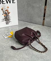 Loewe Mini Flamenco purse in mellow nappa lambskin Dark Burgundy - 23x17x5.5cm - 2
