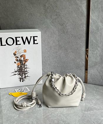 Loewe Mini Flamenco purse in mellow nappa lambskin Sea Salt - 23x17x5.5cm
