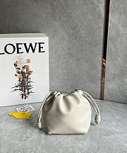 Loewe Mini Flamenco purse in mellow nappa lambskin Sea Salt - 23x17x5.5cm - 4