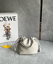 Loewe Mini Flamenco purse in mellow nappa lambskin Sea Salt - 23x17x5.5cm - 3
