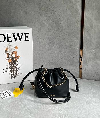 Loewe Mini Flamenco purse in mellow nappa lambskin Black - 23x17x5.5cm