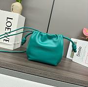 Loewe Mini Flamenco purse in mellow nappa lambskin Deep Turquoise - 23x17x5.5cm - 6
