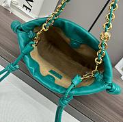 Loewe Mini Flamenco purse in mellow nappa lambskin Deep Turquoise - 23x17x5.5cm - 3