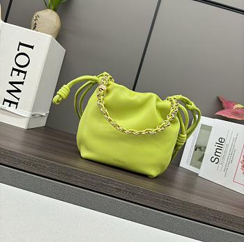 Loewe Mini Flamenco purse in mellow nappa lambskin Bright Green - 23x17x5.5cm