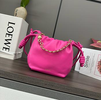 Loewe Mini Flamenco purse in mellow nappa lambskin Pink - 23x17x5.5cm