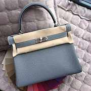 Hermes Kelly Mini leather Light Blue handbag for women - 1