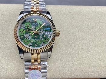 Rolex Day Date Green Flower Watch 31mm 002